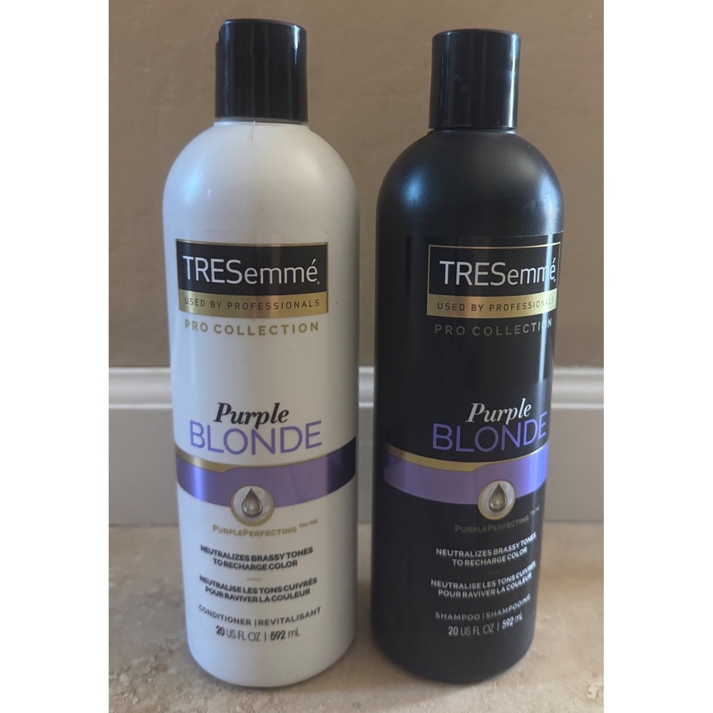 TRESemme Purple Blonde Shampoo Conditioner 20oz Neutralize BrassyTone Perfecting
